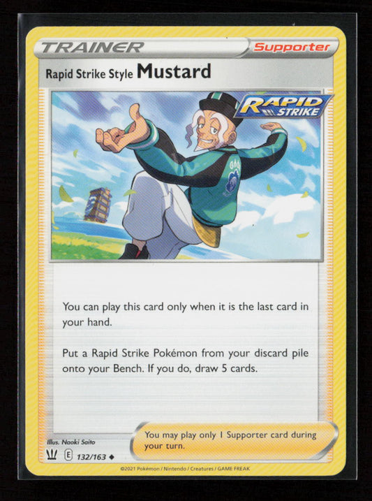 Rapid Strike Style Mustard Uncommon SWSH05: Battle Styles 132/163 LP