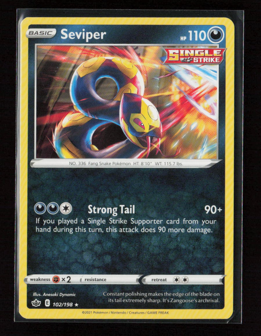 Seviper Rare SWSH06: Chilling Reign 102/198 LP