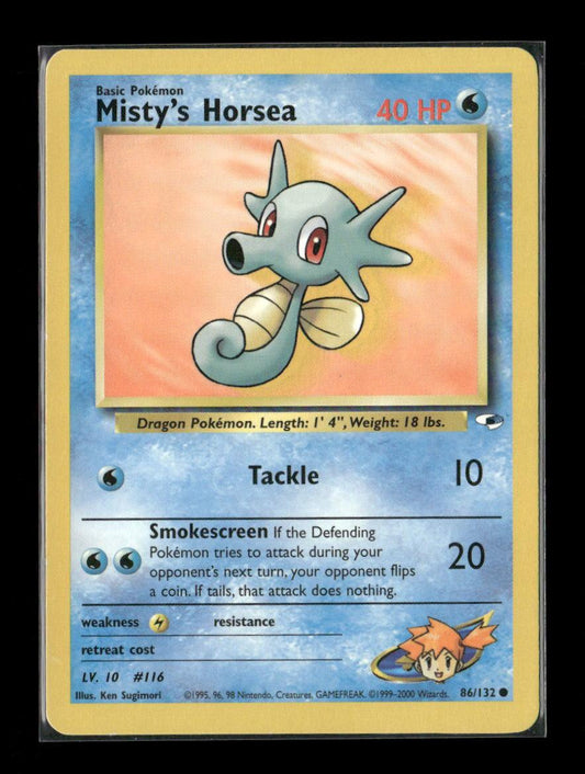 Misty's Horsea Common Gym Heroes 086/132 LP - Kang's Collectibles