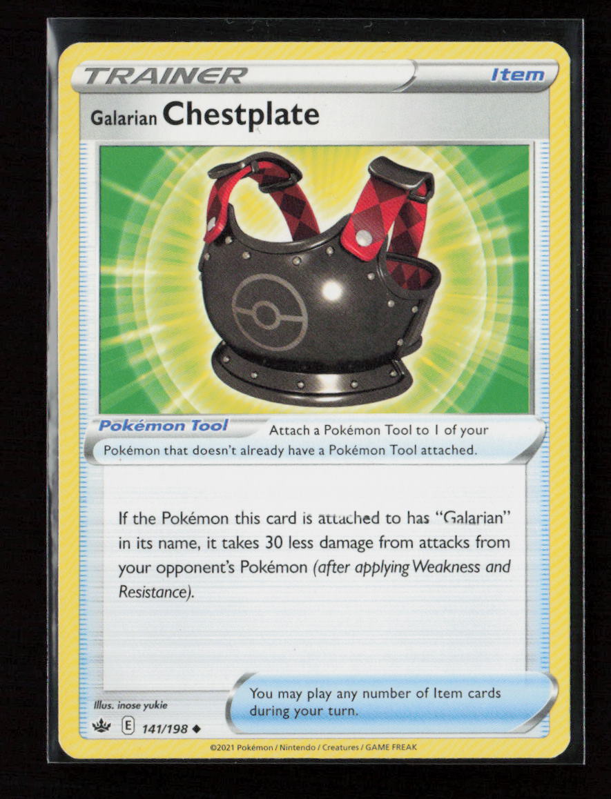 Galarian Chestplate Uncommon SWSH06: Chilling Reign 141/198 LP