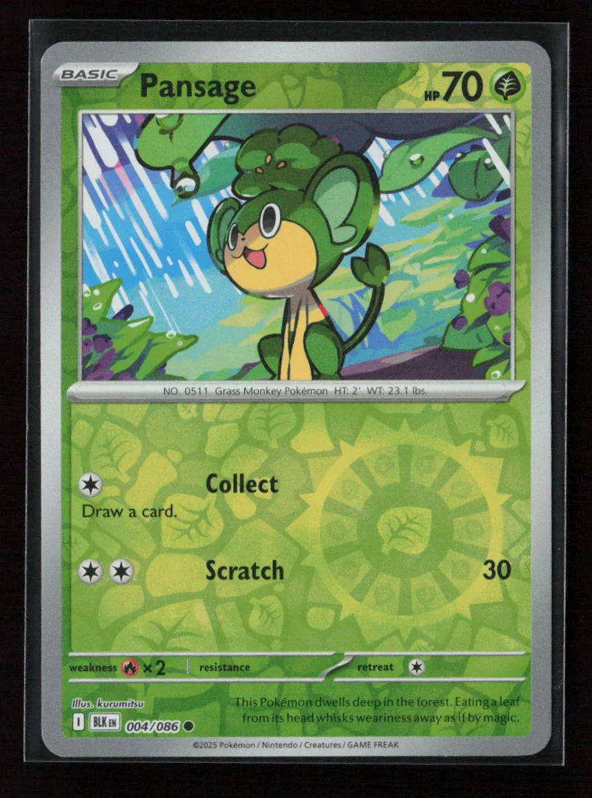 Pansage Common SV: Black Bolt 004/086 NM - Kang's Collectibles