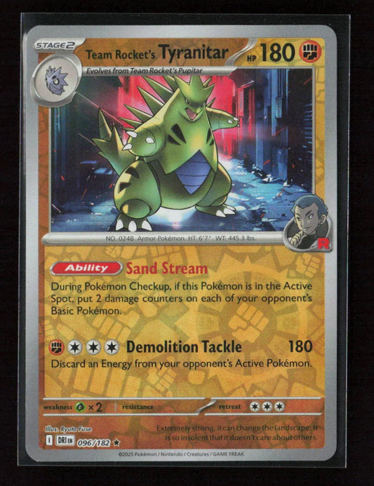 Team Rocket's Tyranitar Rare SV10: Destined Rivals 096/182 NM - Kang's Collectibles