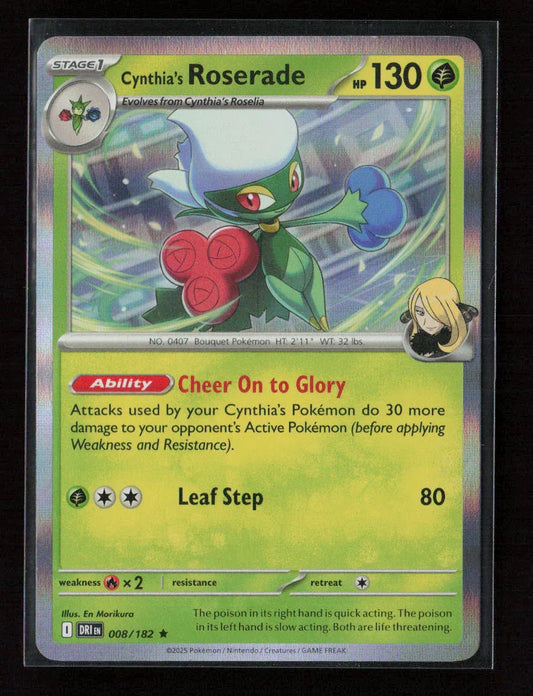 Cynthia's Roserade Rare SV10: Destined Rivals 008/182 NM - Kang's Collectibles
