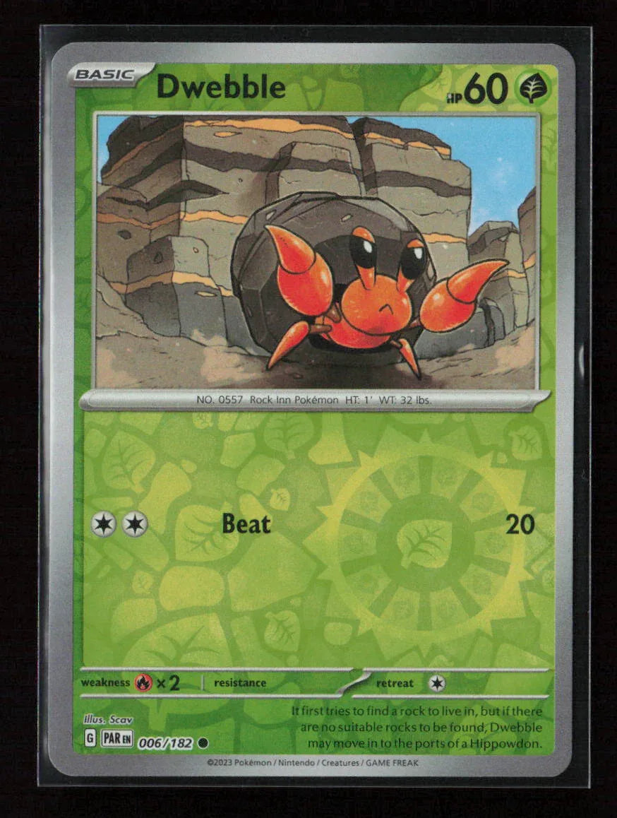 Dwebble Common SV04: Paradox Rift 006/182 NM - Kang's Collectibles