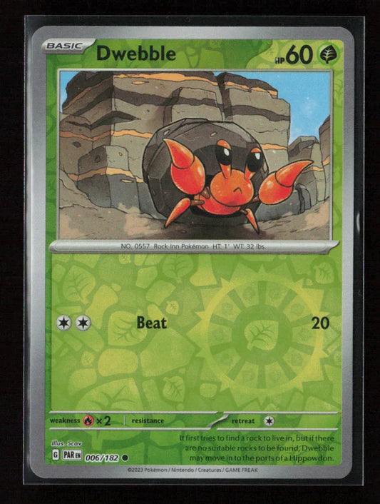 Dwebble Common SV04: Paradox Rift 006/182 NM - Kang's Collectibles