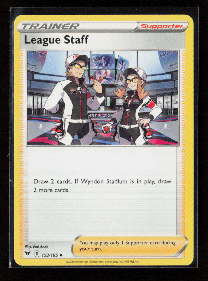 League Staff Uncommon SWSH04: Vivid Voltage 153/185 LP