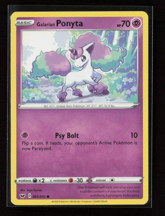 Galarian Ponyta Common SWSH01: Sword & Shield Base Set 081/202 LP