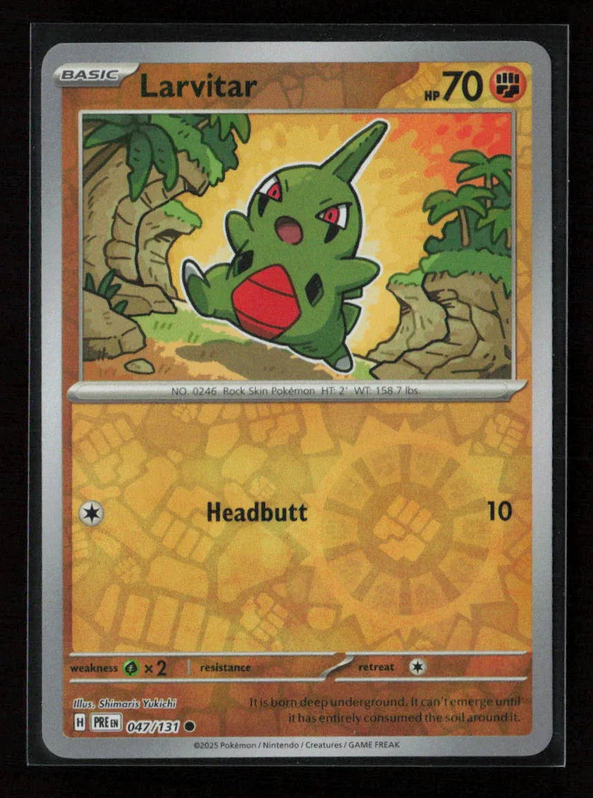 Larvitar Common SV: Prismatic Evolutions 047/131 NM - Kang's Collectibles