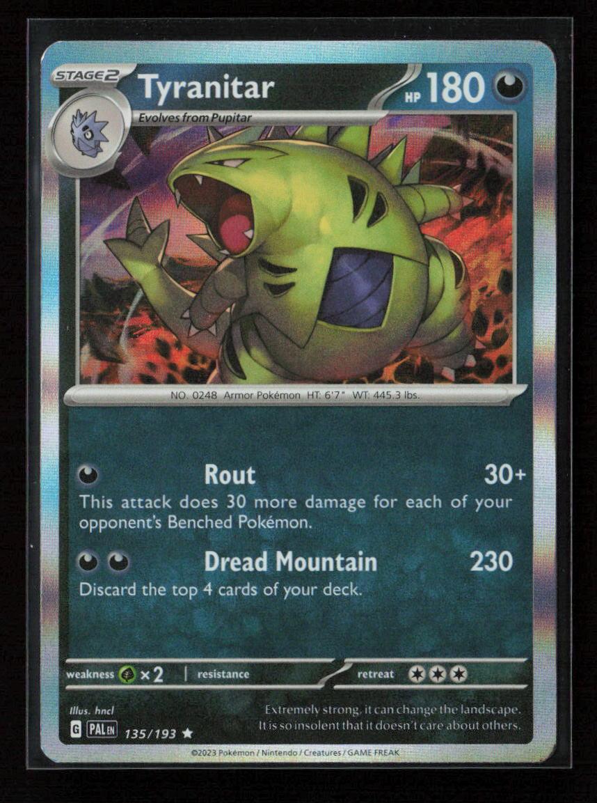 Tyranitar - Rare SV02: Paldea Evolved 135/193 NM - Kang's Collectibles