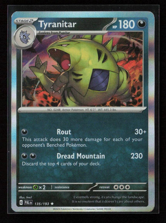 Tyranitar - Rare SV02: Paldea Evolved 135/193 NM - Kang's Collectibles
