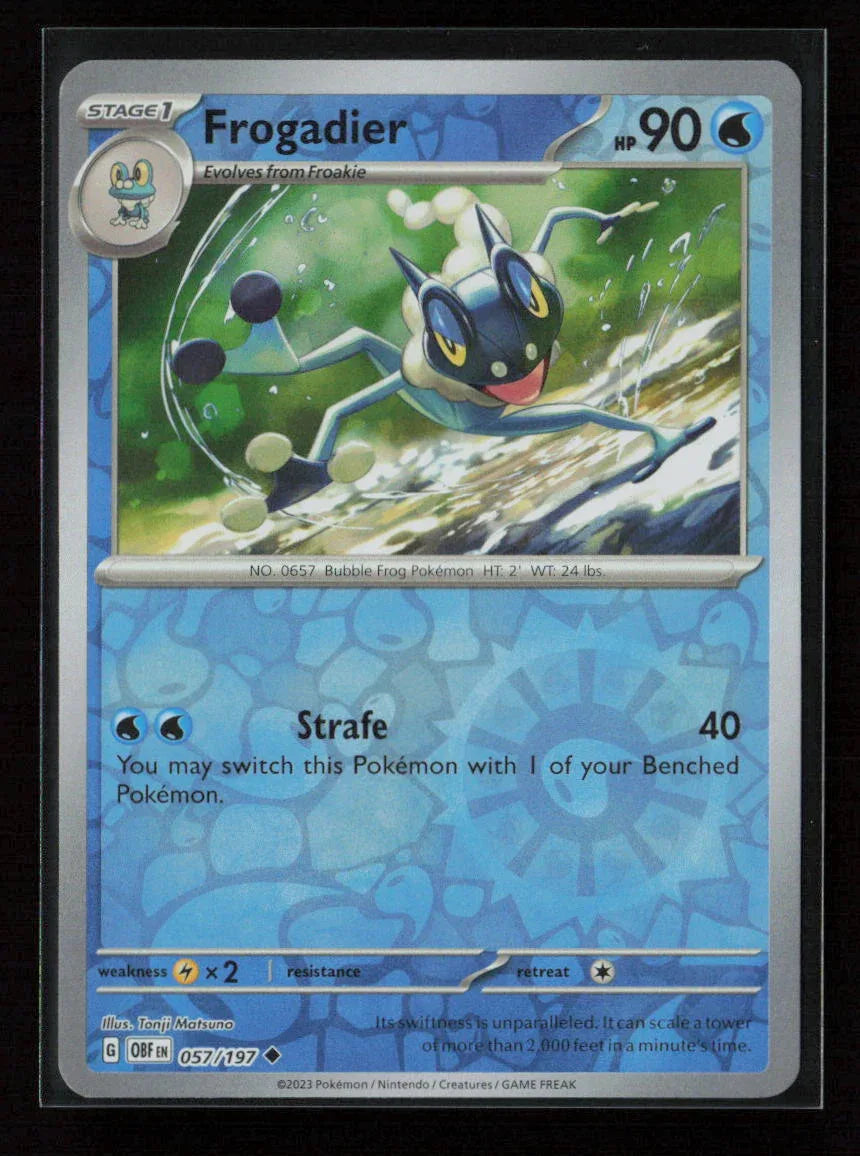 Frogadier Uncommon SV03: Obsidian Flames 057/197 NM - Kang's Collectibles