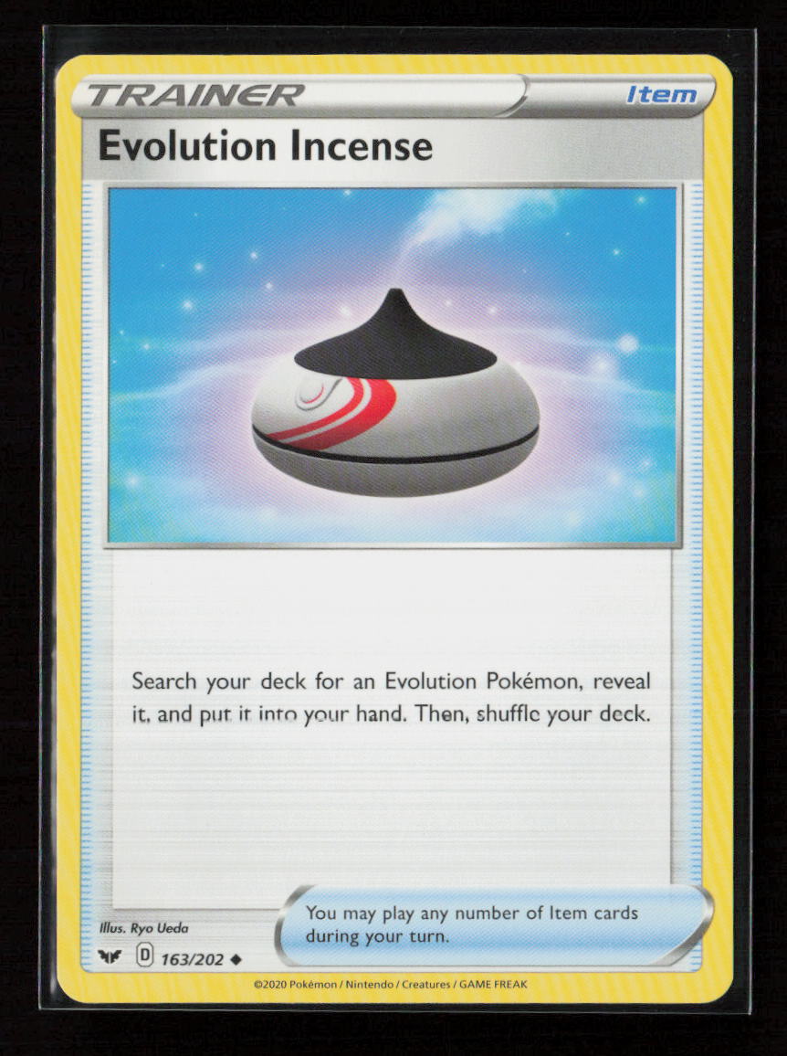 Evolution Incense Uncommon SWSH01: Sword & Shield Base Set 163/202 LP