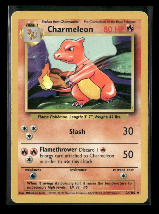 Charmeleon Uncommon Base Set 024/102 NM - Kang's Collectibles