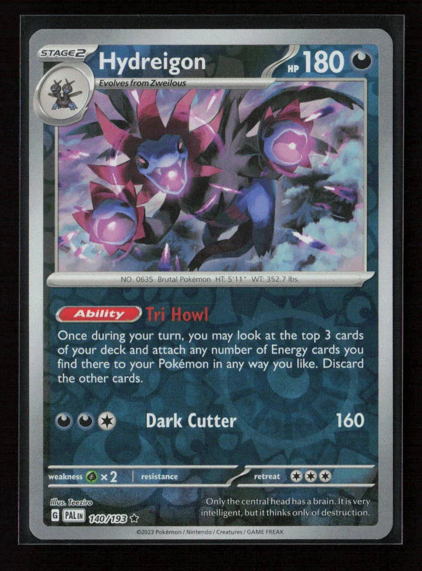 Hydreigon Rare SV02: Paldea Evolved 140/193 NM - Kang's Collectibles
