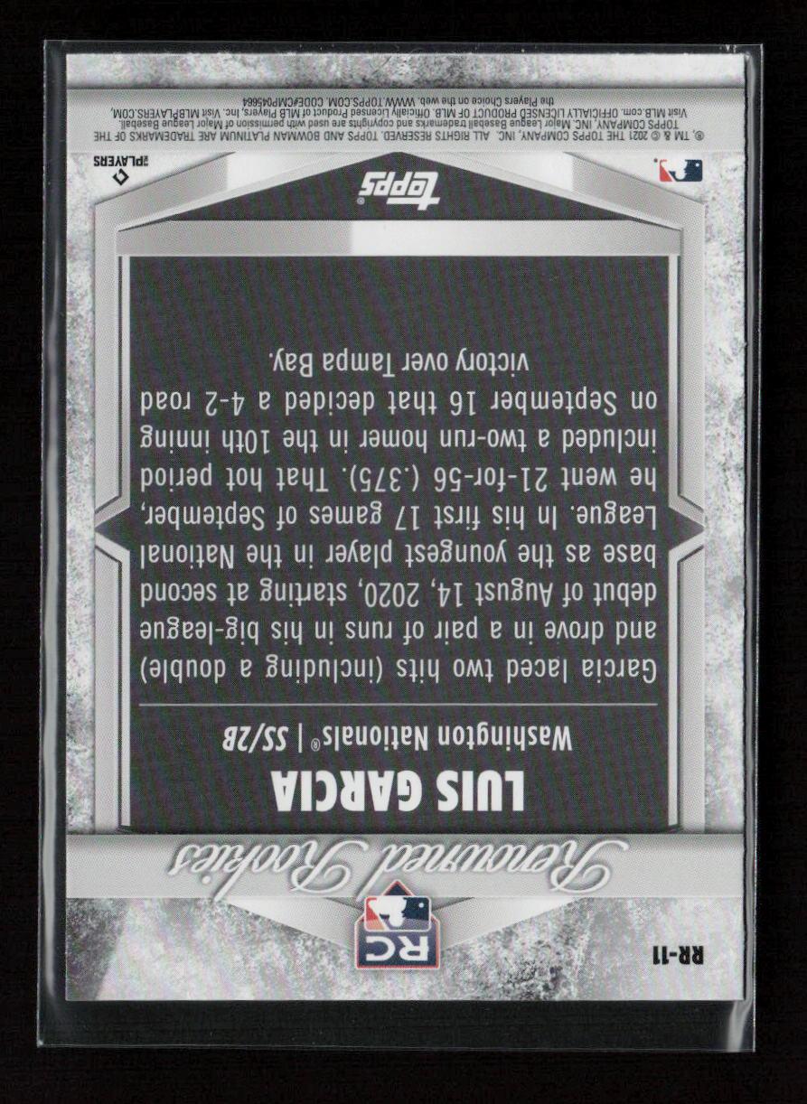 Luis Garcia 2021 Bowman Platinum Renowned Rookies RR-11 NM - Kang's Collectibles