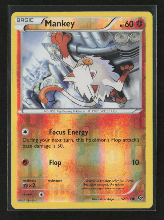 Mankey Common XY - Steam Siege 52/114 LP - Kang's Collectibles