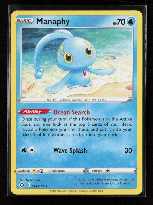 Manaphy Rare Shining Fates 024/072 LP