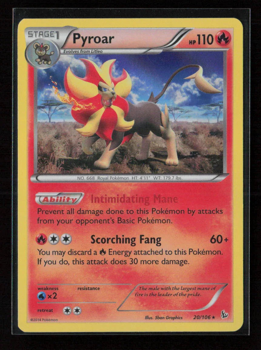 Pyroar Holo Rare XY - Flashfire 20/106 LP - Kang's Collectibles