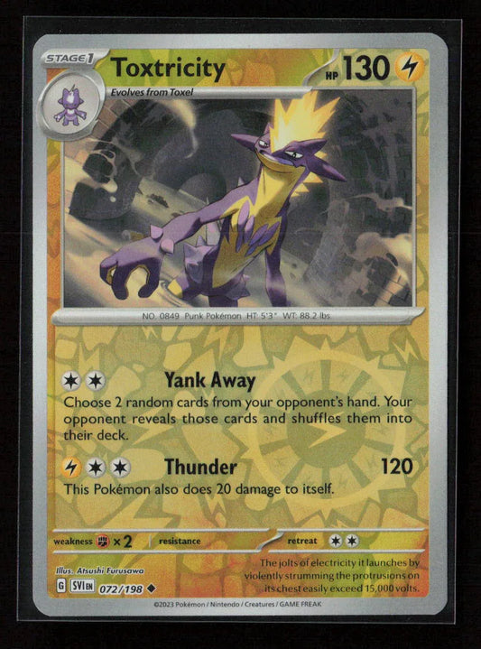 Toxtricity Uncommon SV01: Scarlet & Violet Base Set 072/198 NM - Kang's Collectibles
