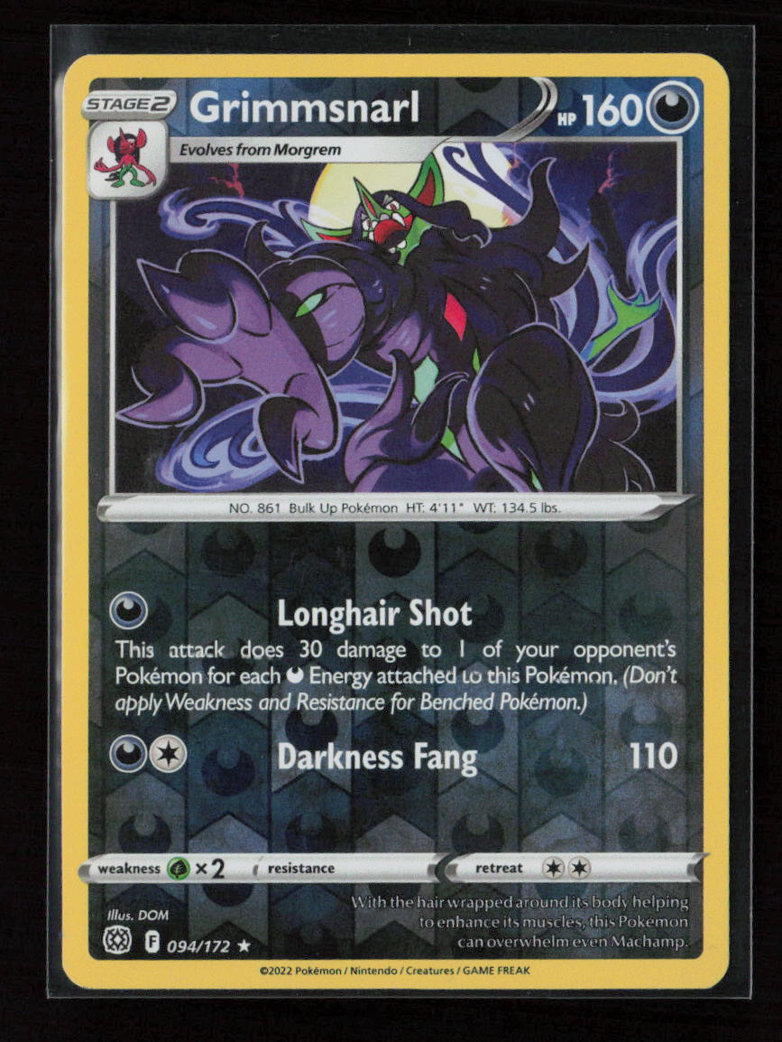 Grimmsnarl Rare SWSH09: Brilliant Stars 094/172 NM