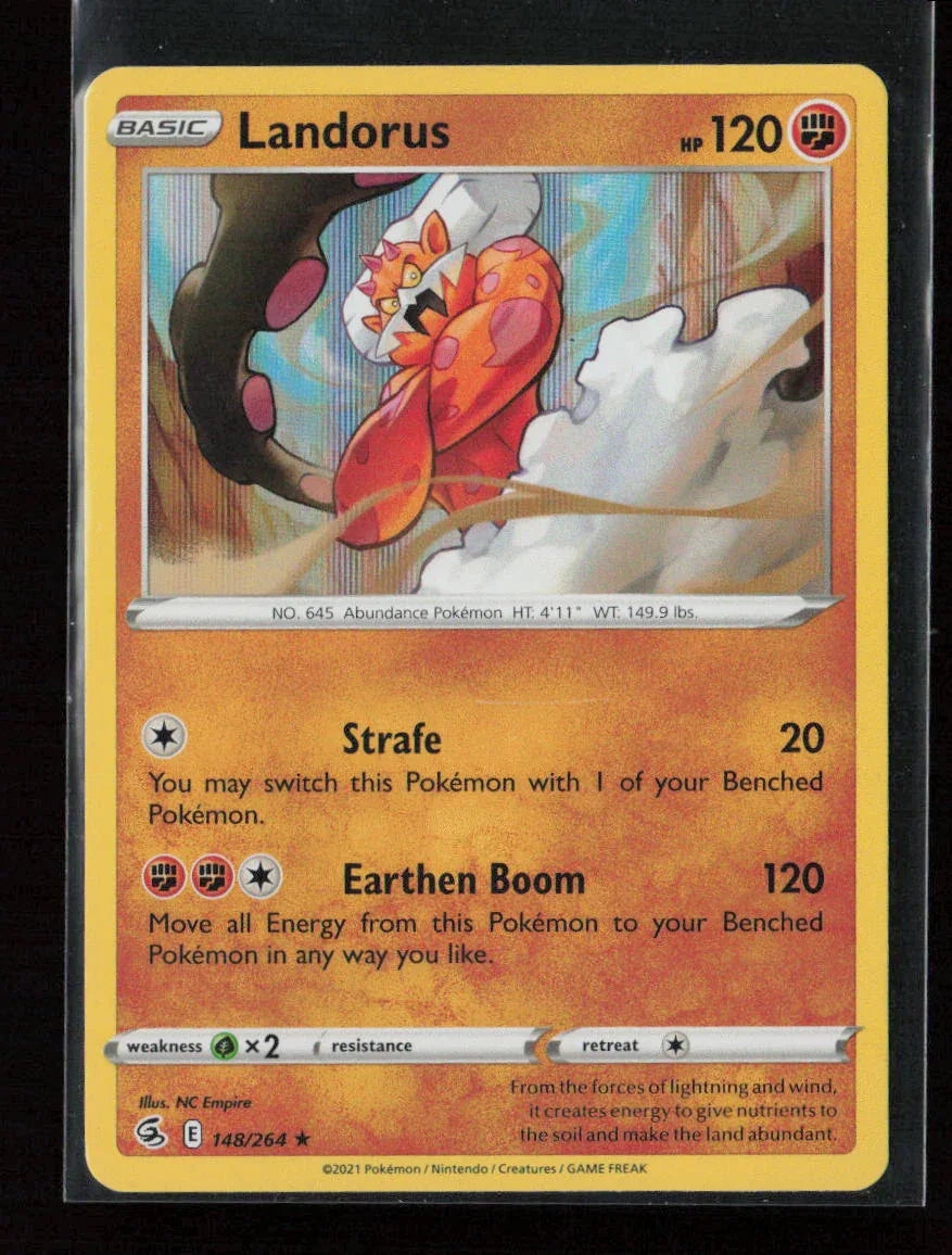 Landorus Holo Rare SWSH08: Fusion Strike 148/264 NM - Kang's Collectibles
