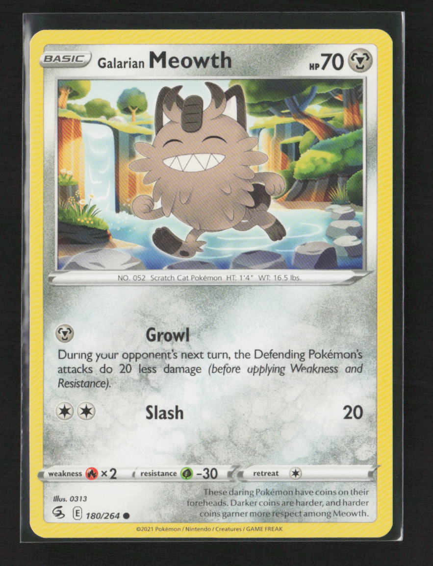 Galarian Meowth Common SWSH08: Fusion Strike 180/264 LP