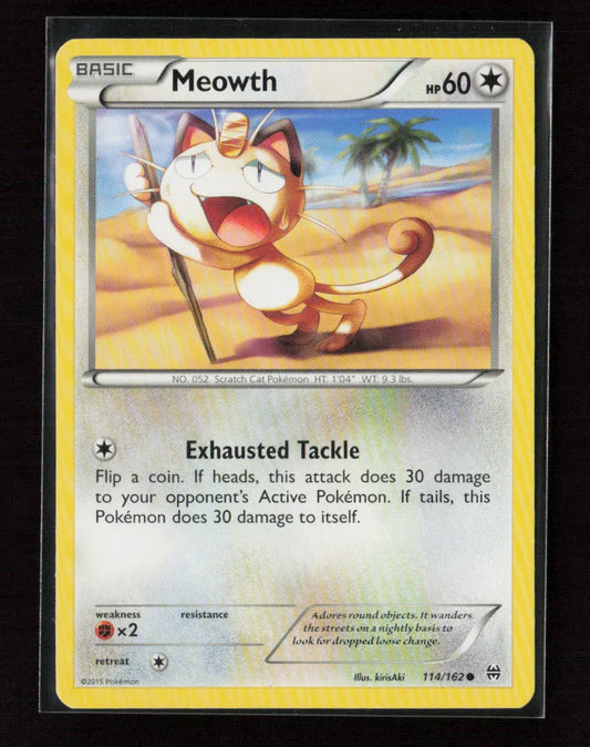 Meowth Common XY - BREAKthrough 114/162 LP - Kang's Collectibles