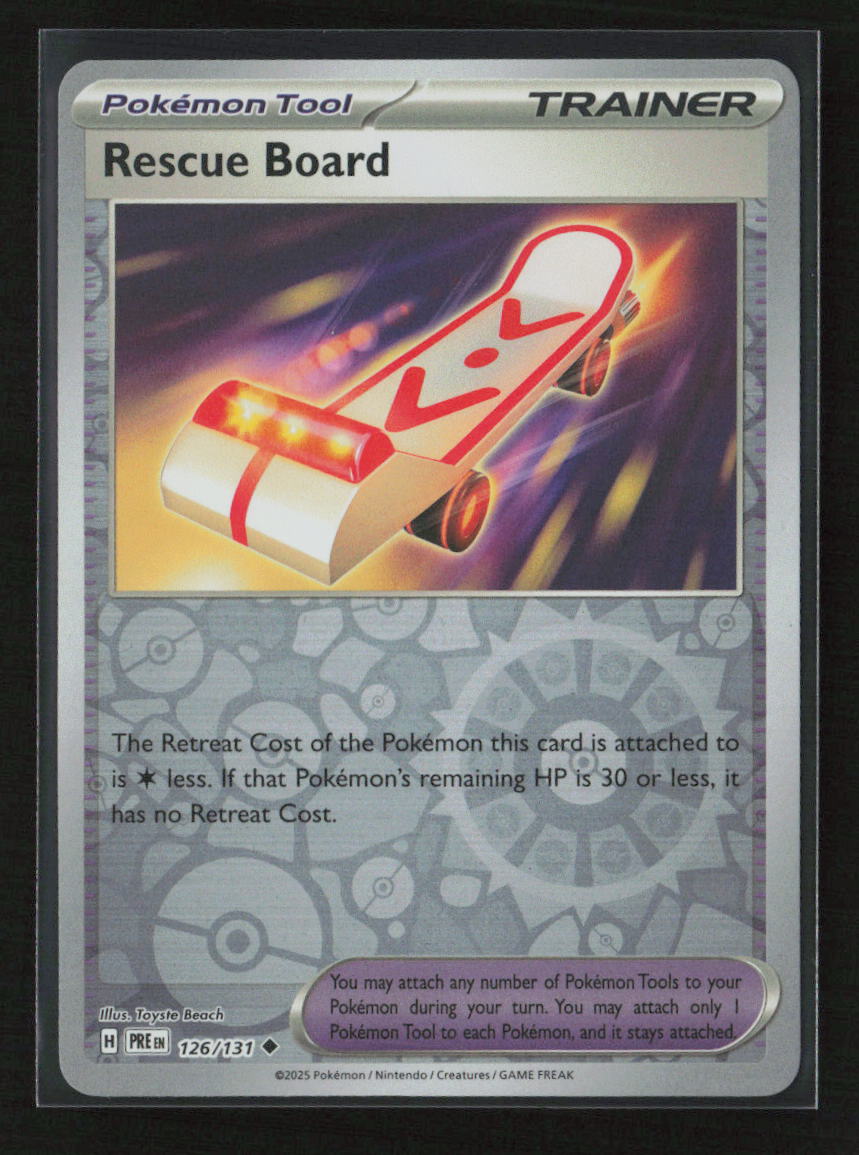 Rescue Board Uncommon SV: Prismatic Evolutions 126/131 NM