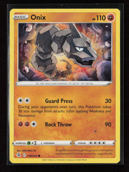 Onix Common SWSH08: Fusion Strike 138/264 LP