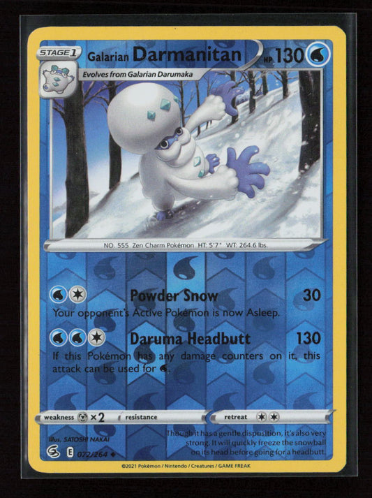Galarian Darmanitan Uncommon SWSH08: Fusion Strike 072/264 NM