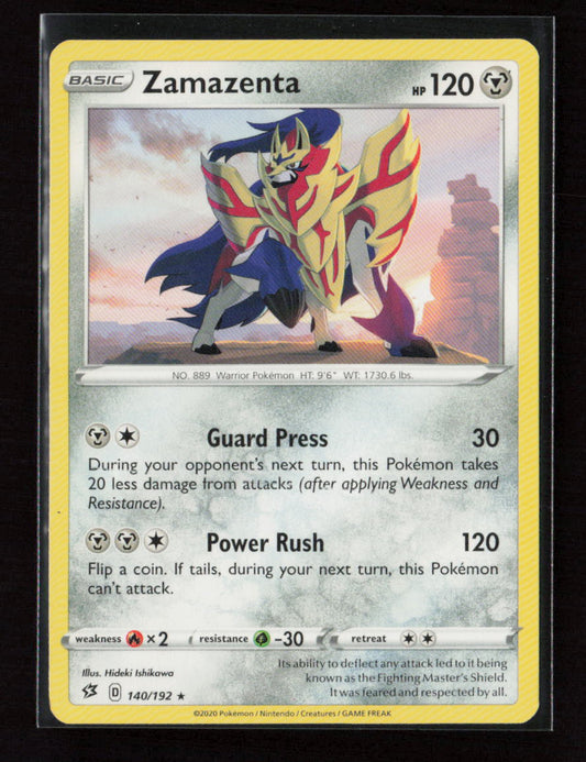 Zamazenta Rare SWSH02: Rebel Clash 140/192 LP
