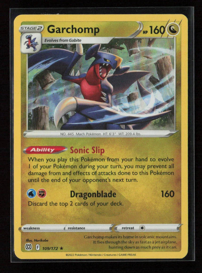 Garchomp Holo Rare SWSH09: Brilliant Stars 109/172 NM - Kang's Collectibles