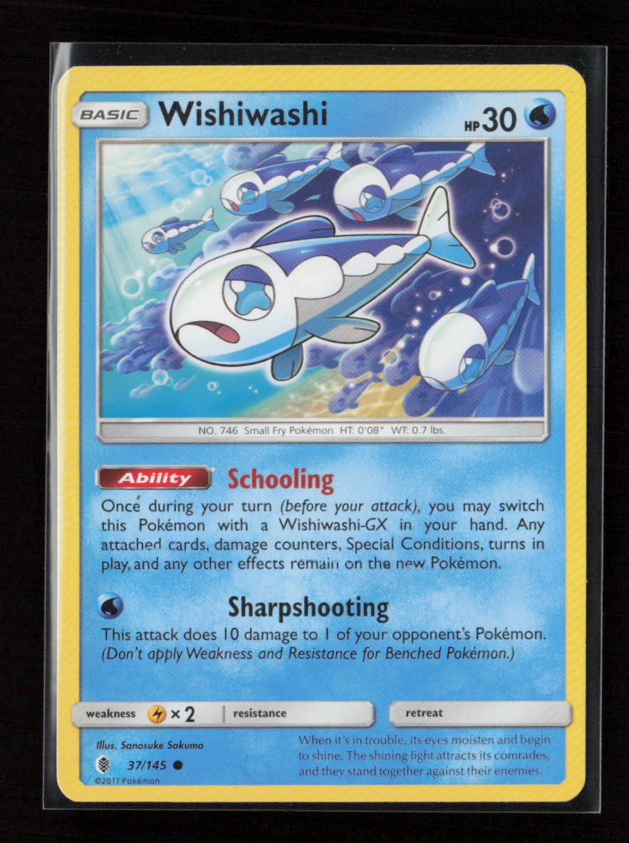 Wishiwashi Common SM - Guardians Rising 37/145 LP