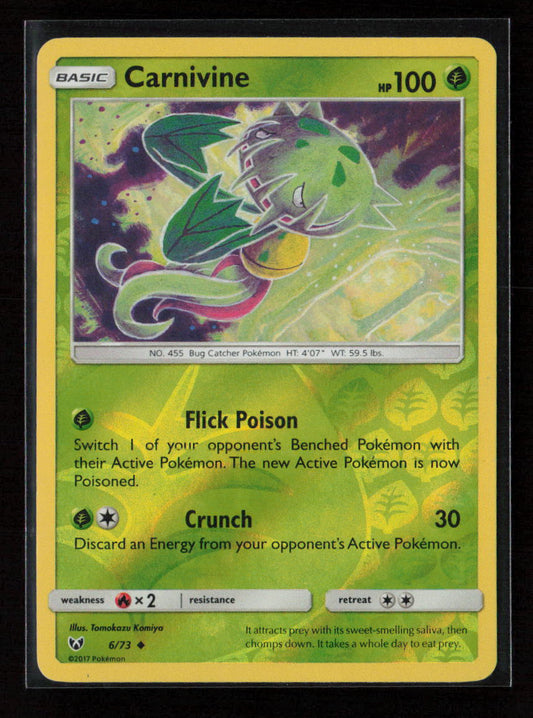 Carnivine Uncommon Shining Legends 6/73 NM