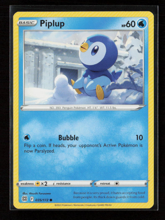 Piplup Common SWSH09: Brilliant Stars 035/172 LP