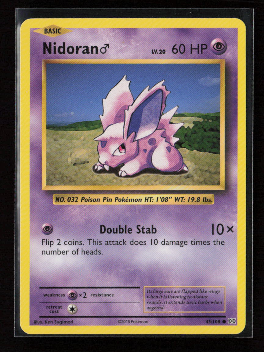 Nidoran M Common XY - Evolutions 43/108 LP