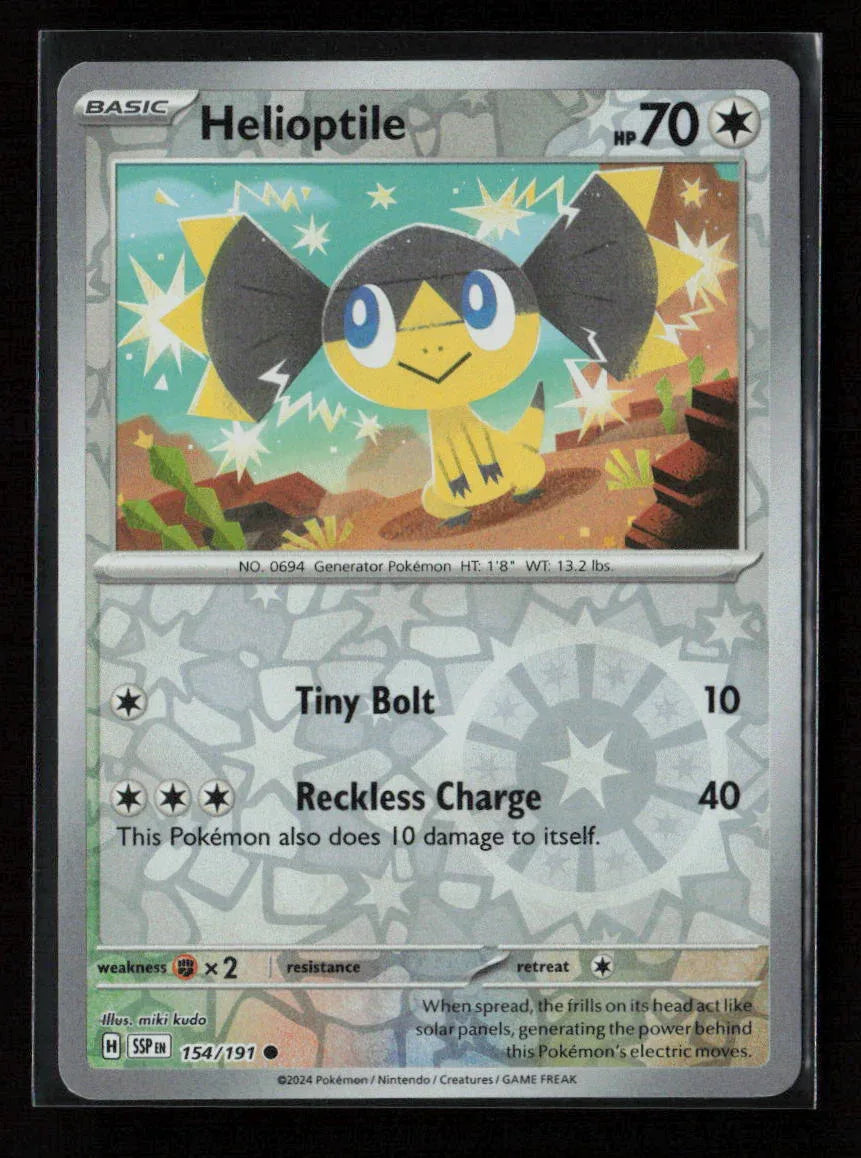 Helioptile Common SV08: Surging Sparks 154/191 NM - Kang's Collectibles