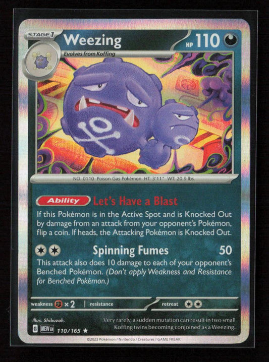 Weezing Rare SV: Scarlet & Violet 151 110/165 NM - Kang's Collectibles