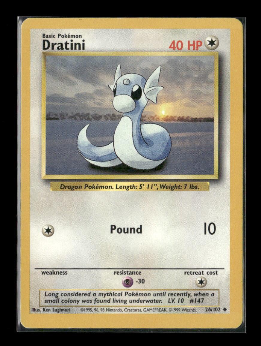 Dratini Uncommon Base Set 026/102 LP - Kang's Collectibles