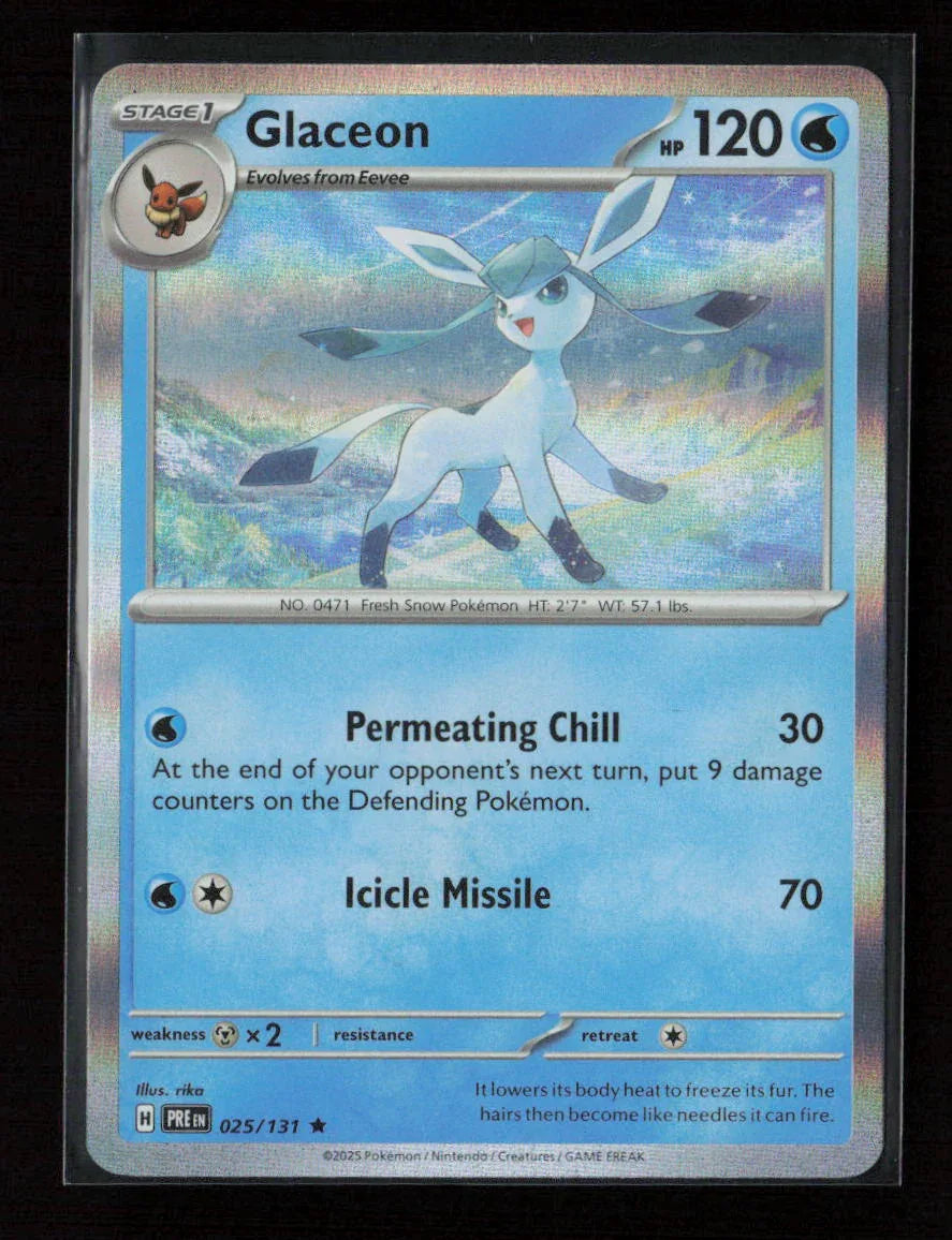 Glaceon Rare SV: Prismatic Evolutions 025/131 NM - Kang's Collectibles