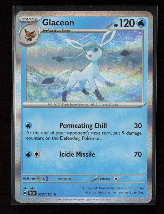 Glaceon Rare SV: Prismatic Evolutions 025/131 NM - Kang's Collectibles
