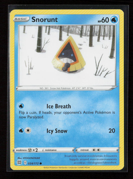 Snorunt Common SWSH09: Brilliant Stars 034/172 LP