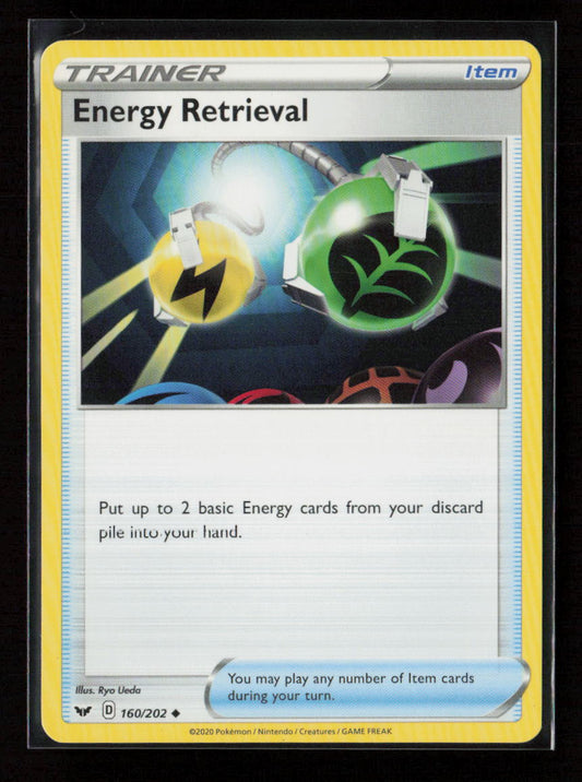 Energy Retrieval Uncommon SWSH01: Sword & Shield Base Set 160/202 LP