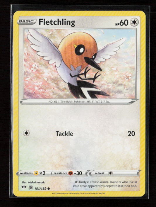 Fletchling Common SWSH03: Darkness Ablaze 151/189 LP