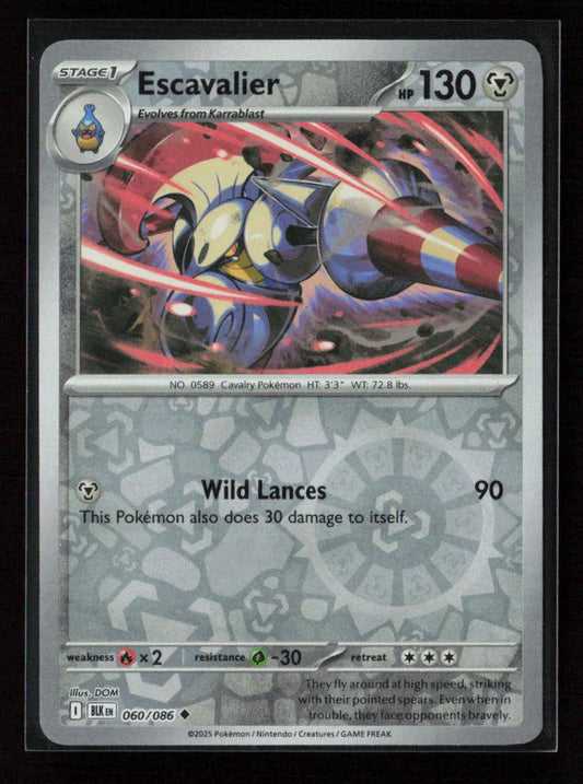 Escavalier Common SV: Black Bolt 060/086 NM - Kang's Collectibles