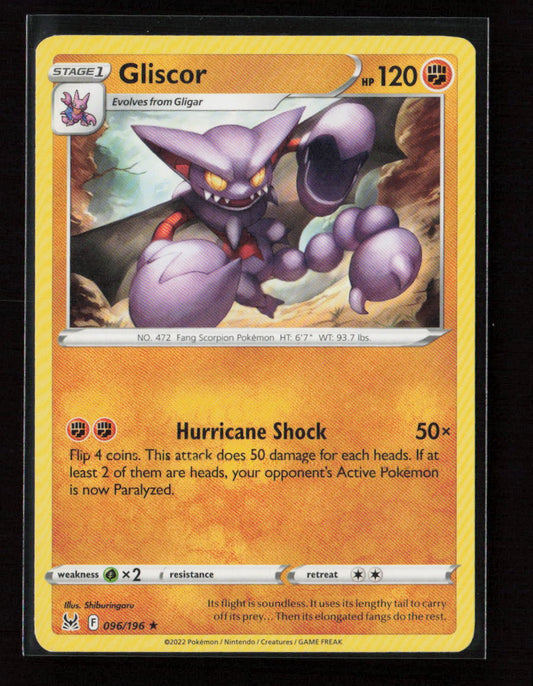 Gliscor Rare SWSH11: Lost Origin 096/196 LP
