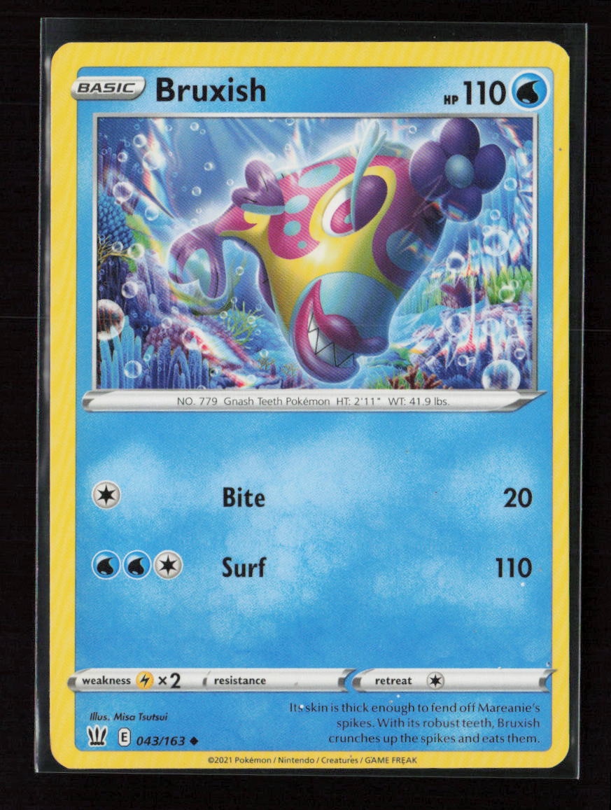 Bruxish Uncommon SWSH05: Battle Styles 043/163 LP