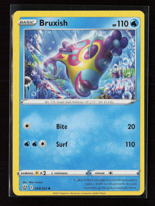 Bruxish Uncommon SWSH05: Battle Styles 043/163 LP