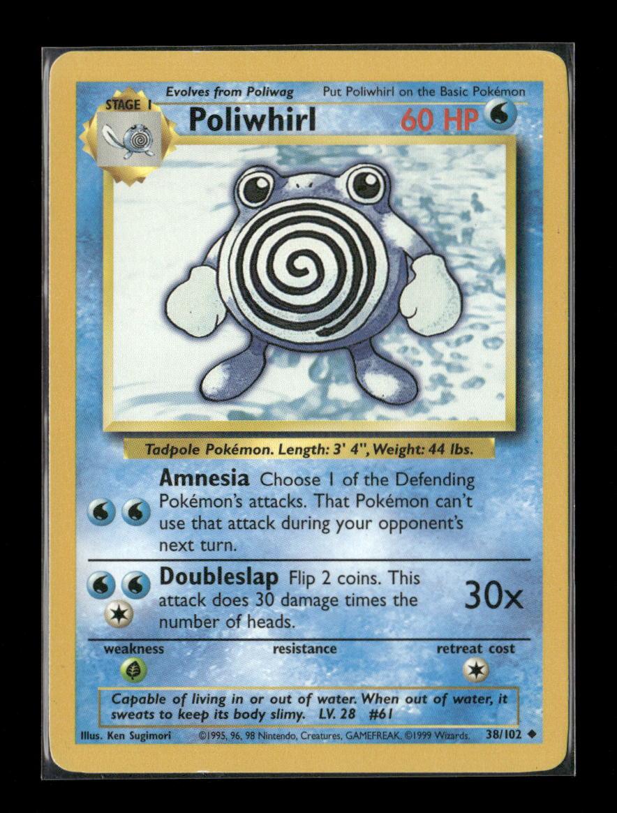 Poliwhirl Uncommon Base Set 038/102 LP - Kang's Collectibles