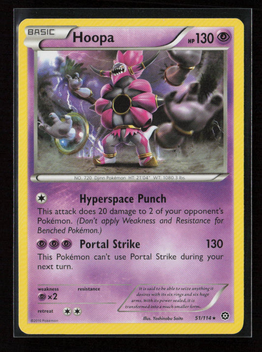 Hoopa Rare XY - Steam Siege 51/114 NM